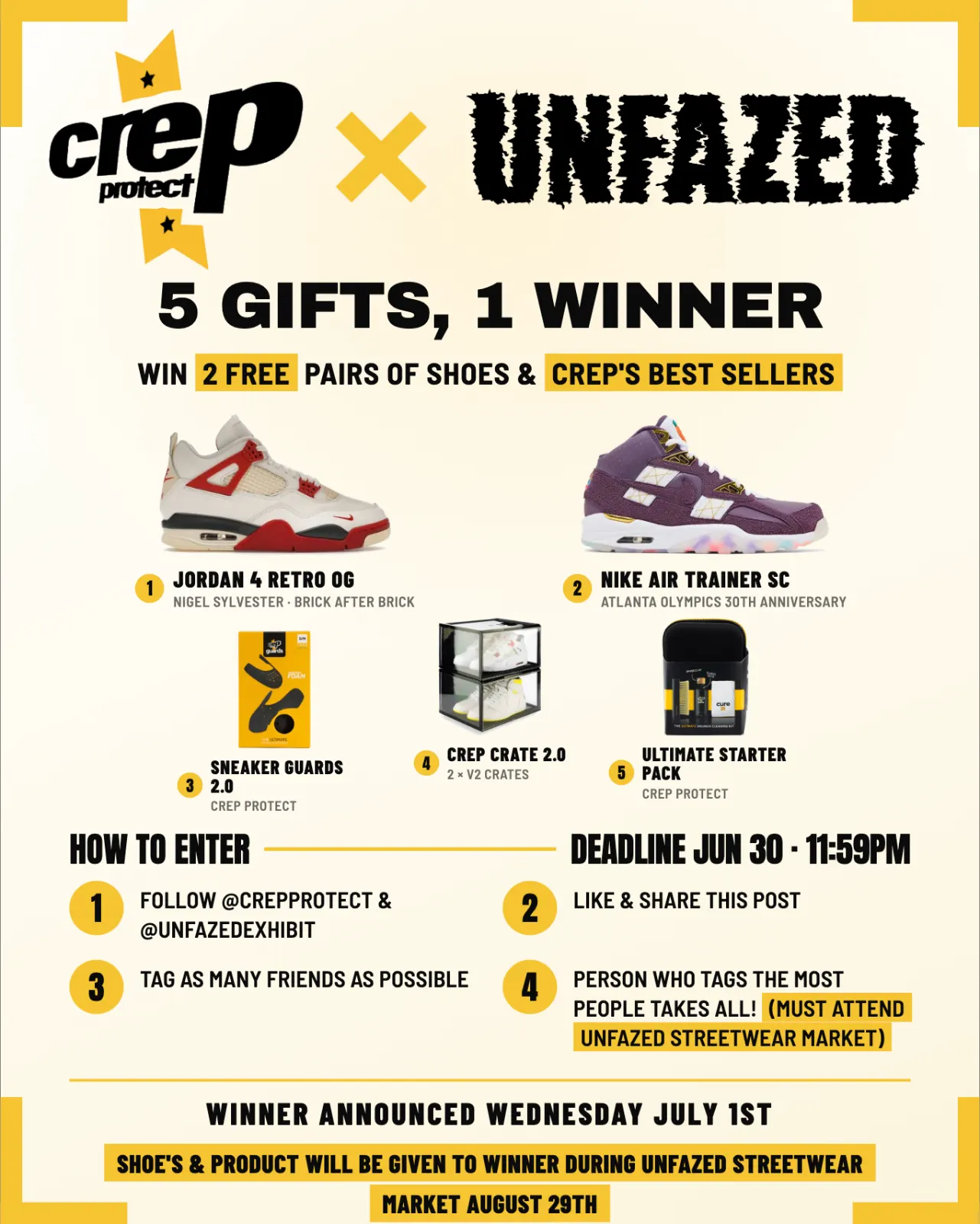 Crep Protect x Unfazed · 5 gifts 1 winner